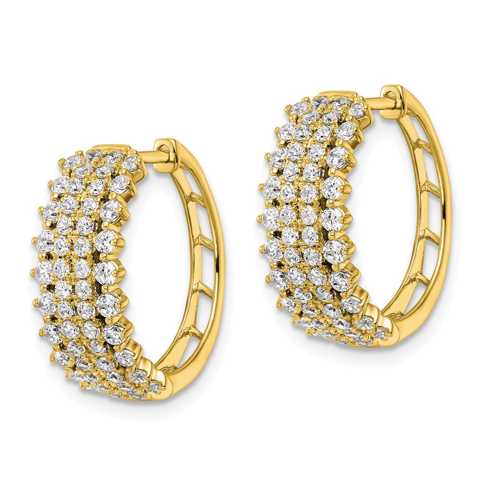 14K Lab Grown Diamond VS/SI FGH Hinged Hoop Earrings