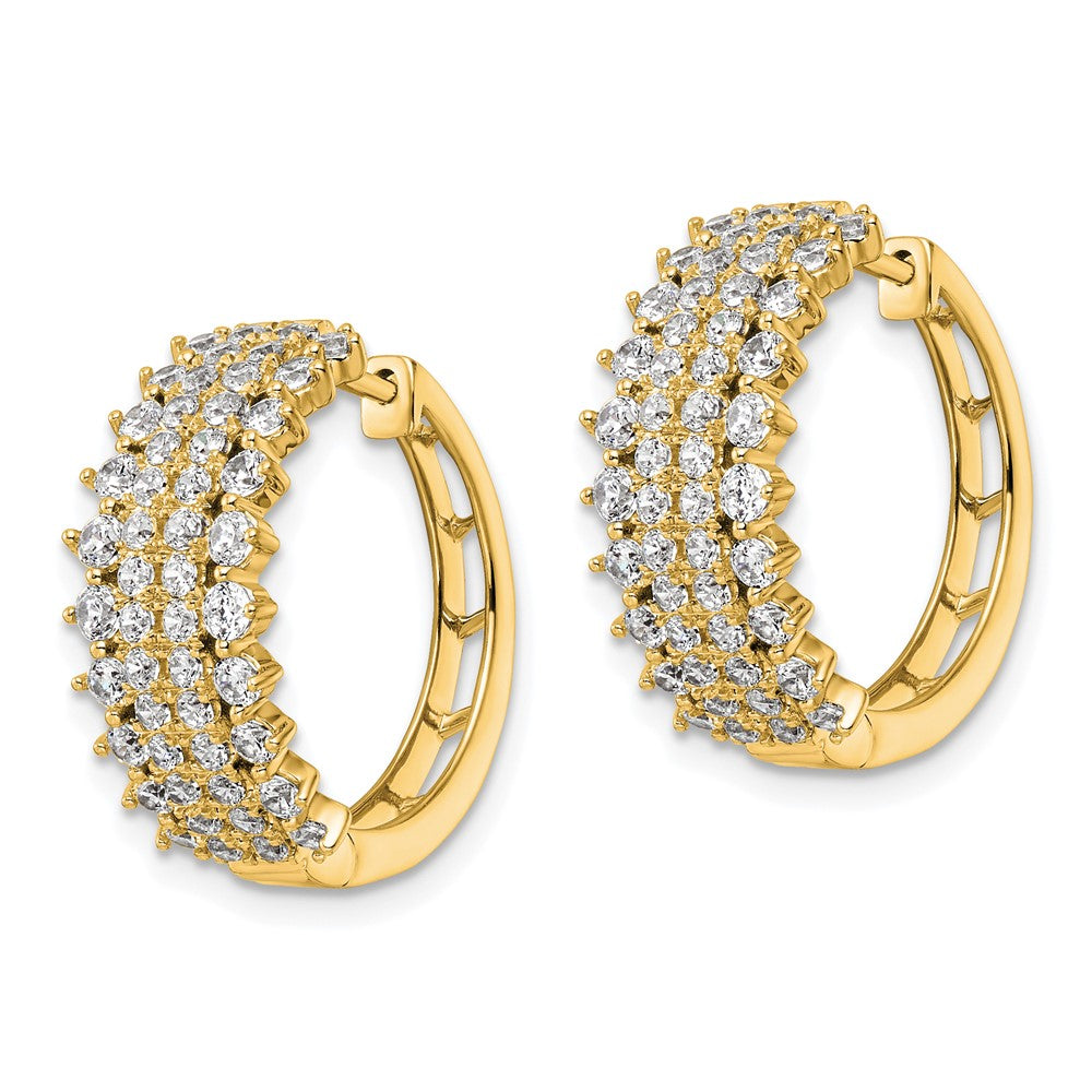 14K Lab Grown Diamond VS/SI FGH Hinged Hoop Earrings