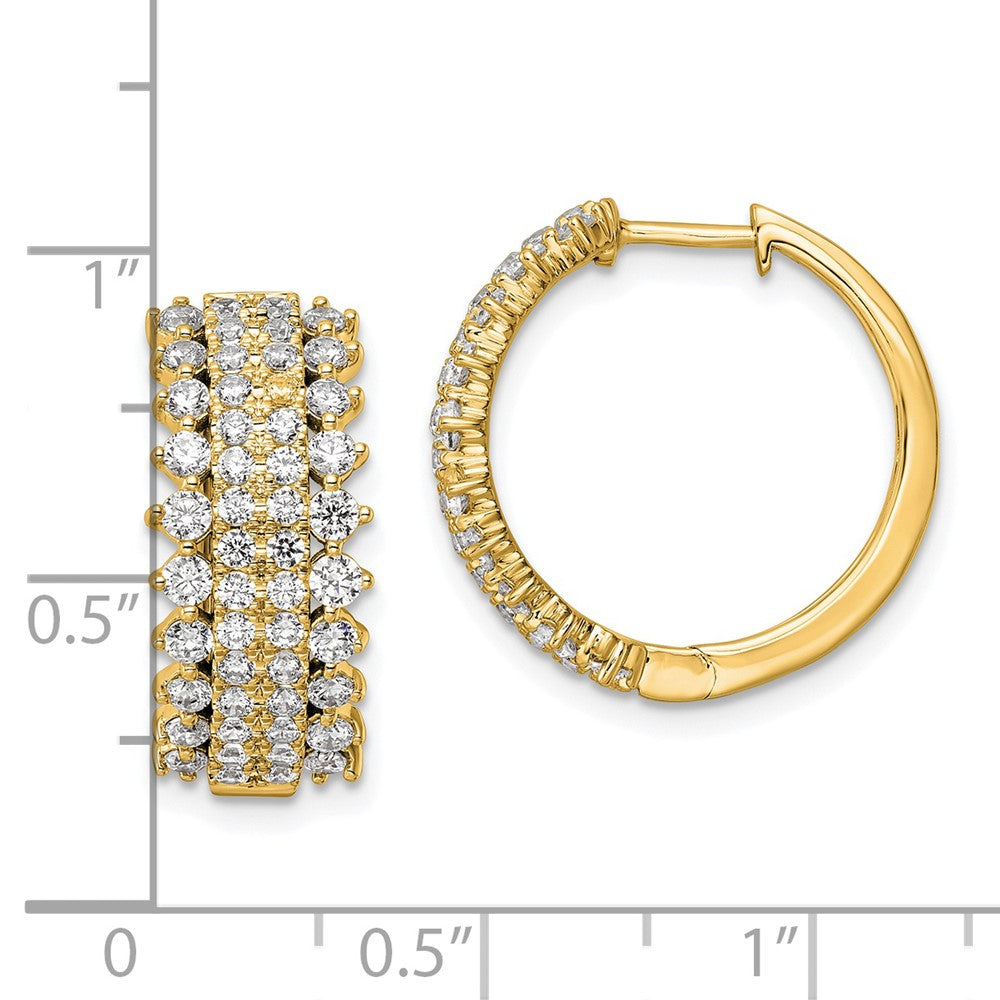 14K Lab Grown Diamond VS/SI FGH Hinged Hoop Earrings