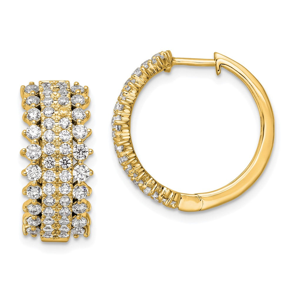 14K Lab Grown Diamond VS/SI FGH Hinged Hoop Earrings