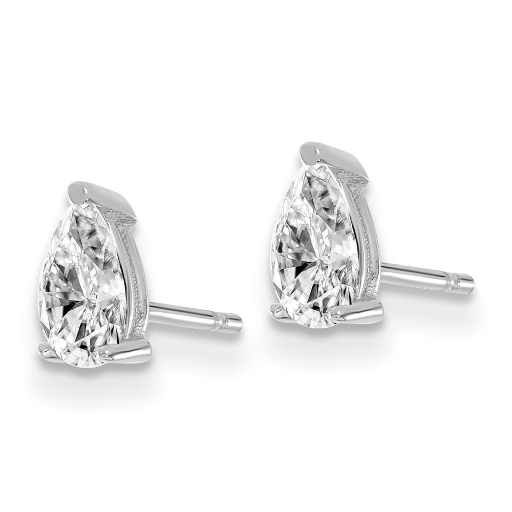 14K White Gold Lab Grown Diamond VS/SI FGH 5.85x3.0mm Pear Stud Earrings