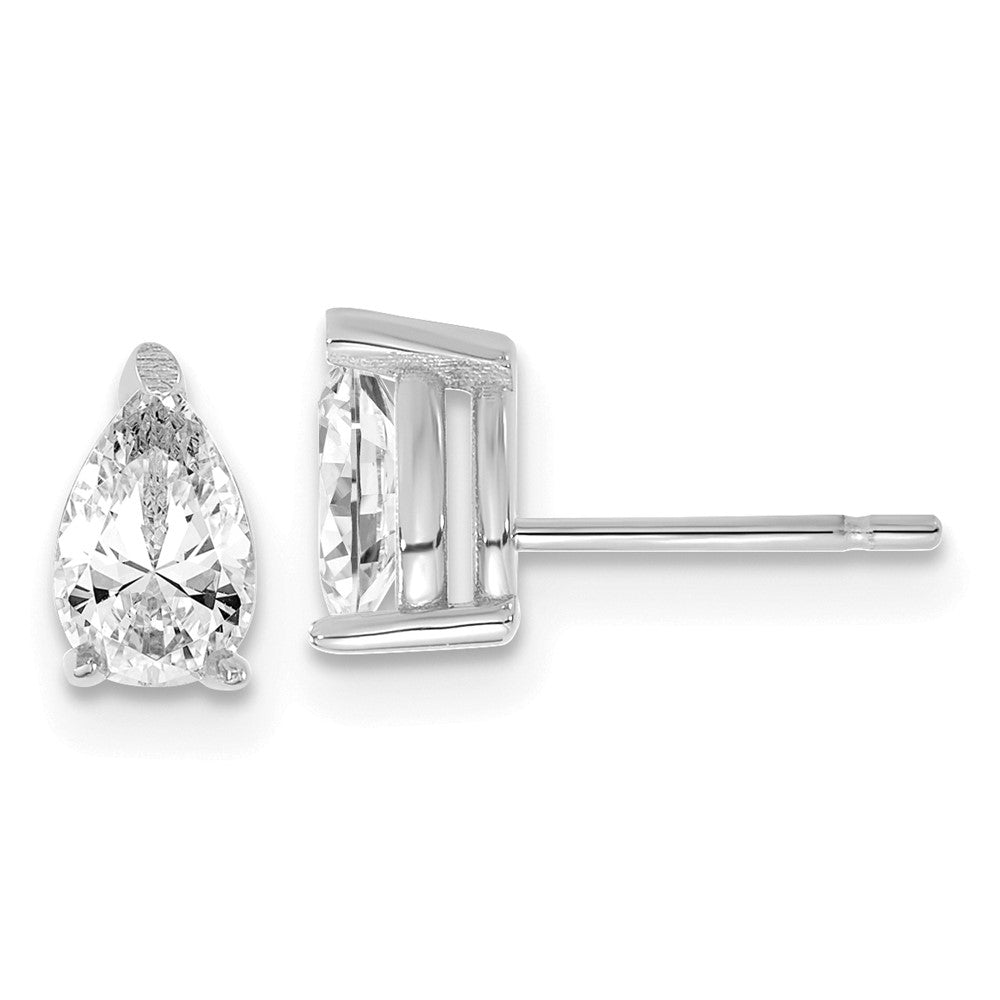 14K White Gold Lab Grown Diamond VS/SI FGH 6.25x4.2mm Pear Solitaire Earri