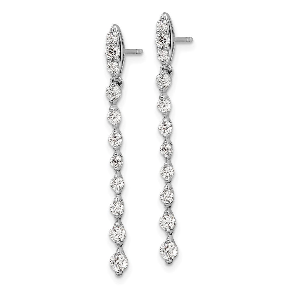 14K White Gold Lab Grown Diamond VS/SI FGH Post Dangle Earrings