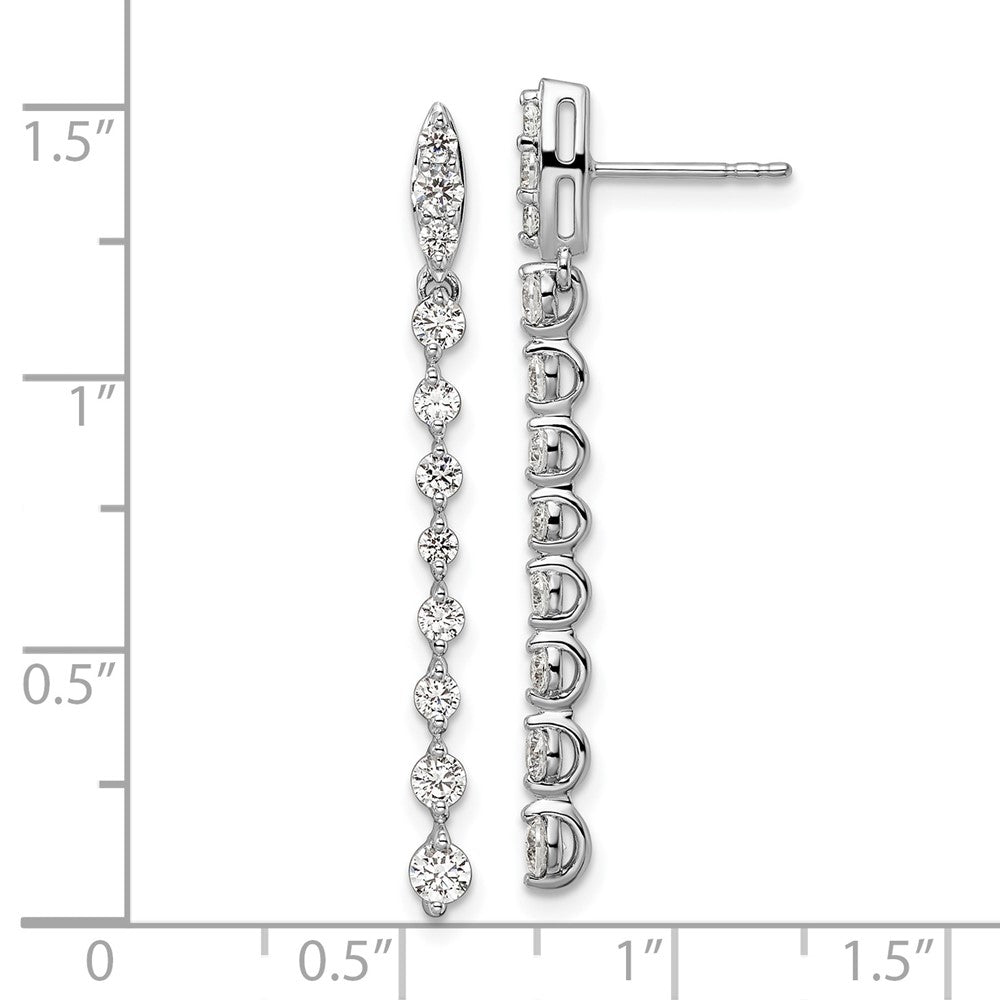 14K White Gold Lab Grown Diamond VS/SI FGH Post Dangle Earrings