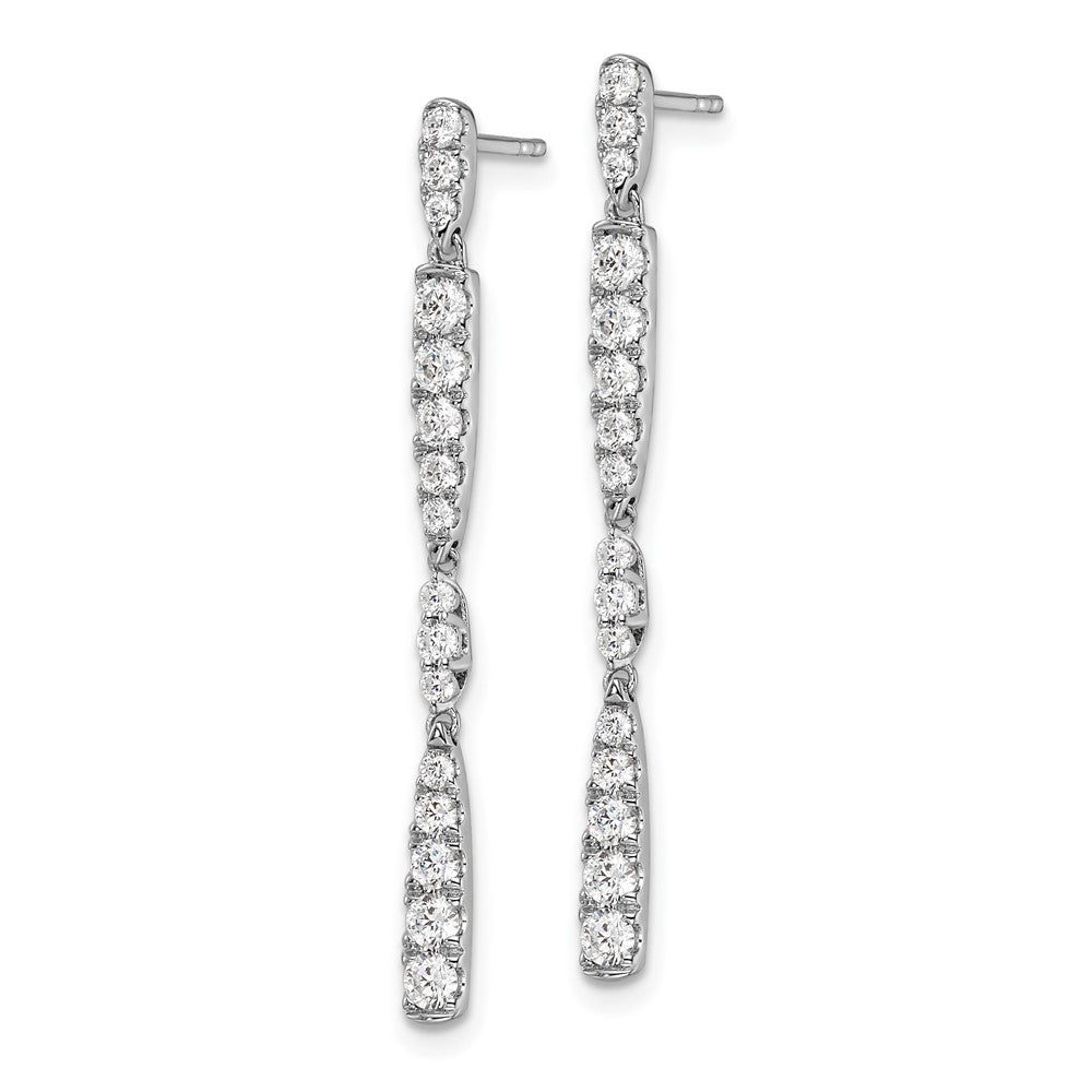 14K White Gold Lab Grown Diamond VS/SI FGH Post Dangle Earrings