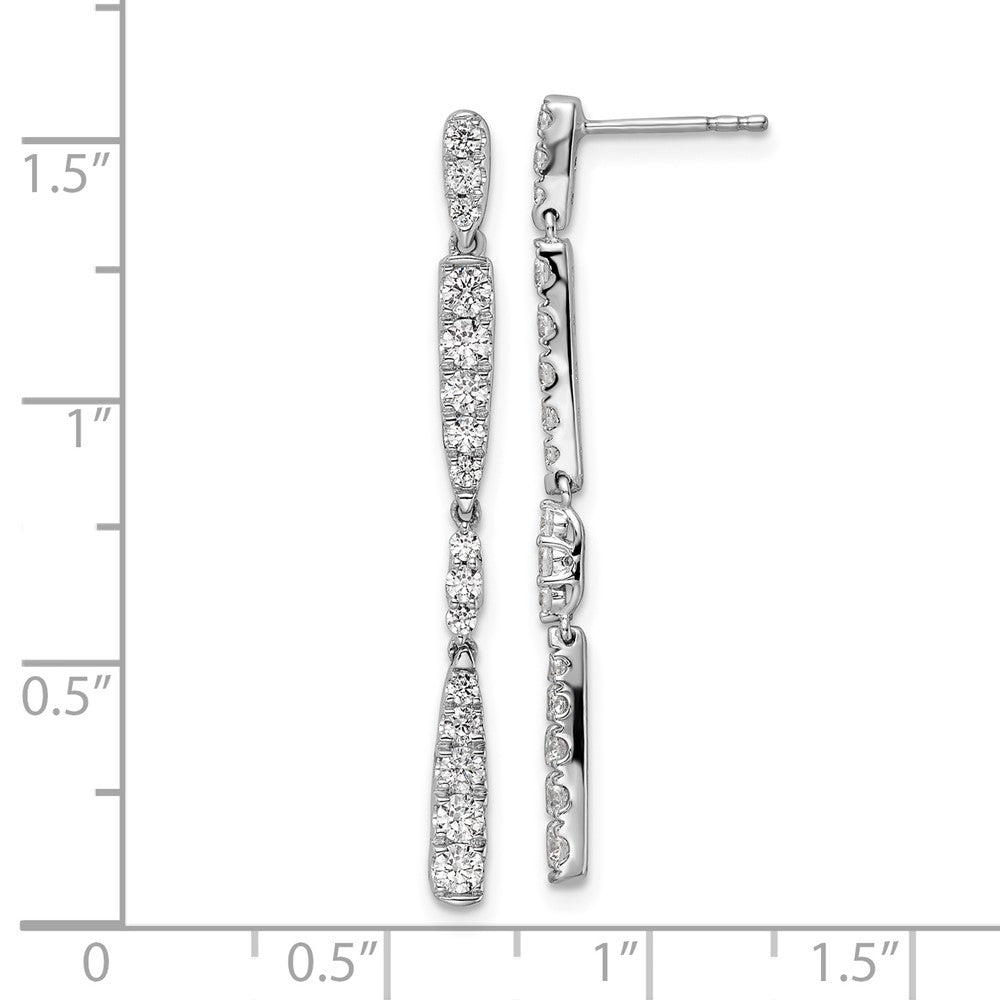 14K White Gold Lab Grown Diamond VS/SI FGH Post Dangle Earrings