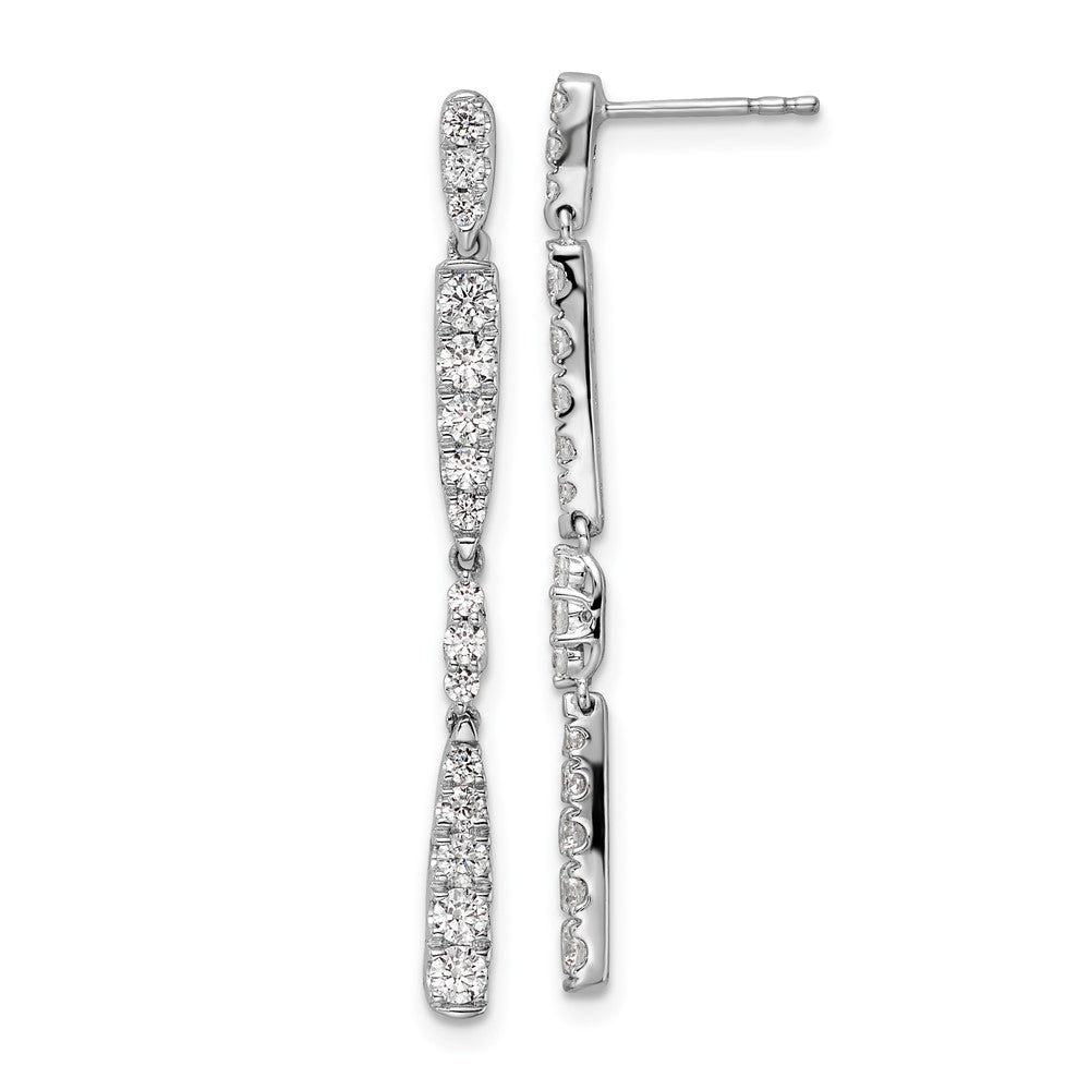 14K White Gold Lab Grown Diamond VS/SI FGH Post Dangle Earrings