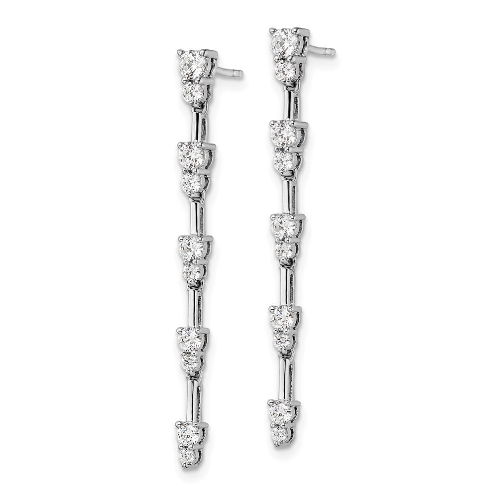 14K White Gold Lab Grown Diamond VS/SI FGH Post Dangle Earrings