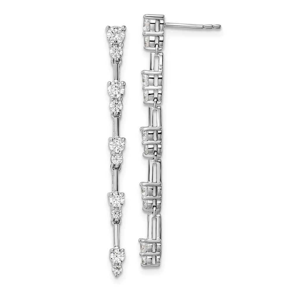 14K White Gold Lab Grown Diamond VS/SI FGH Post Dangle Earrings