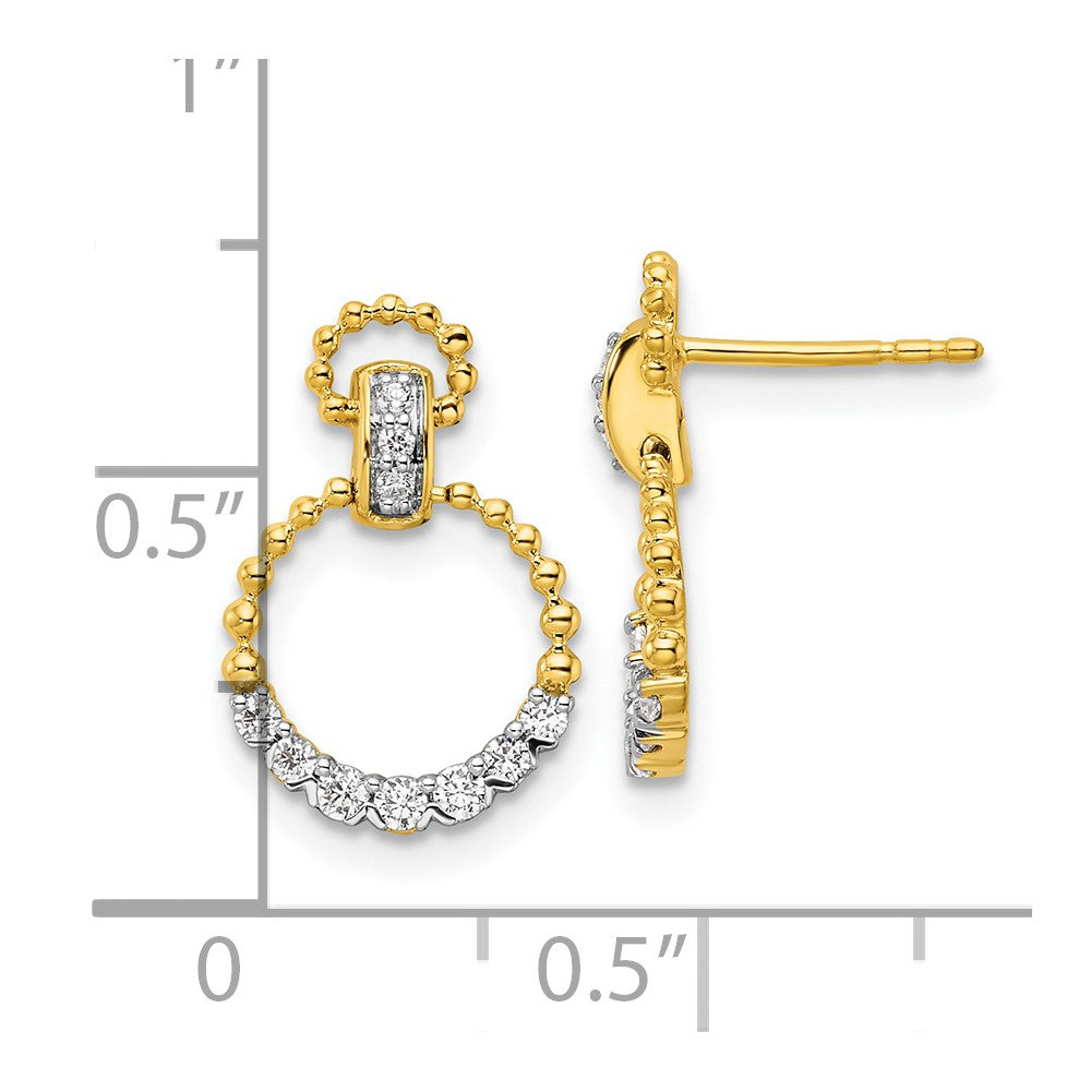 14K Lab Grown Diamond VS/SI FGH Dangle Post Earrings