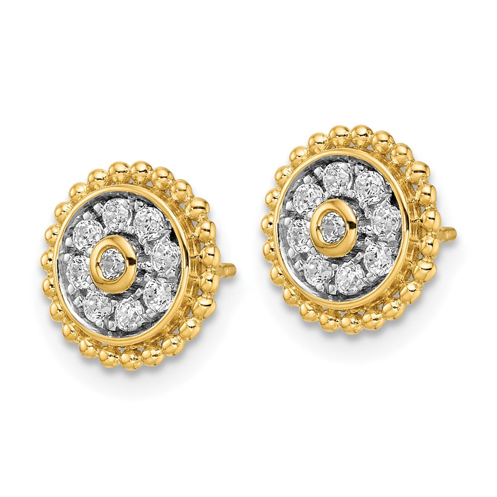 14K Lab Grown Diamond VS/SI FGH Circle Post Earrings