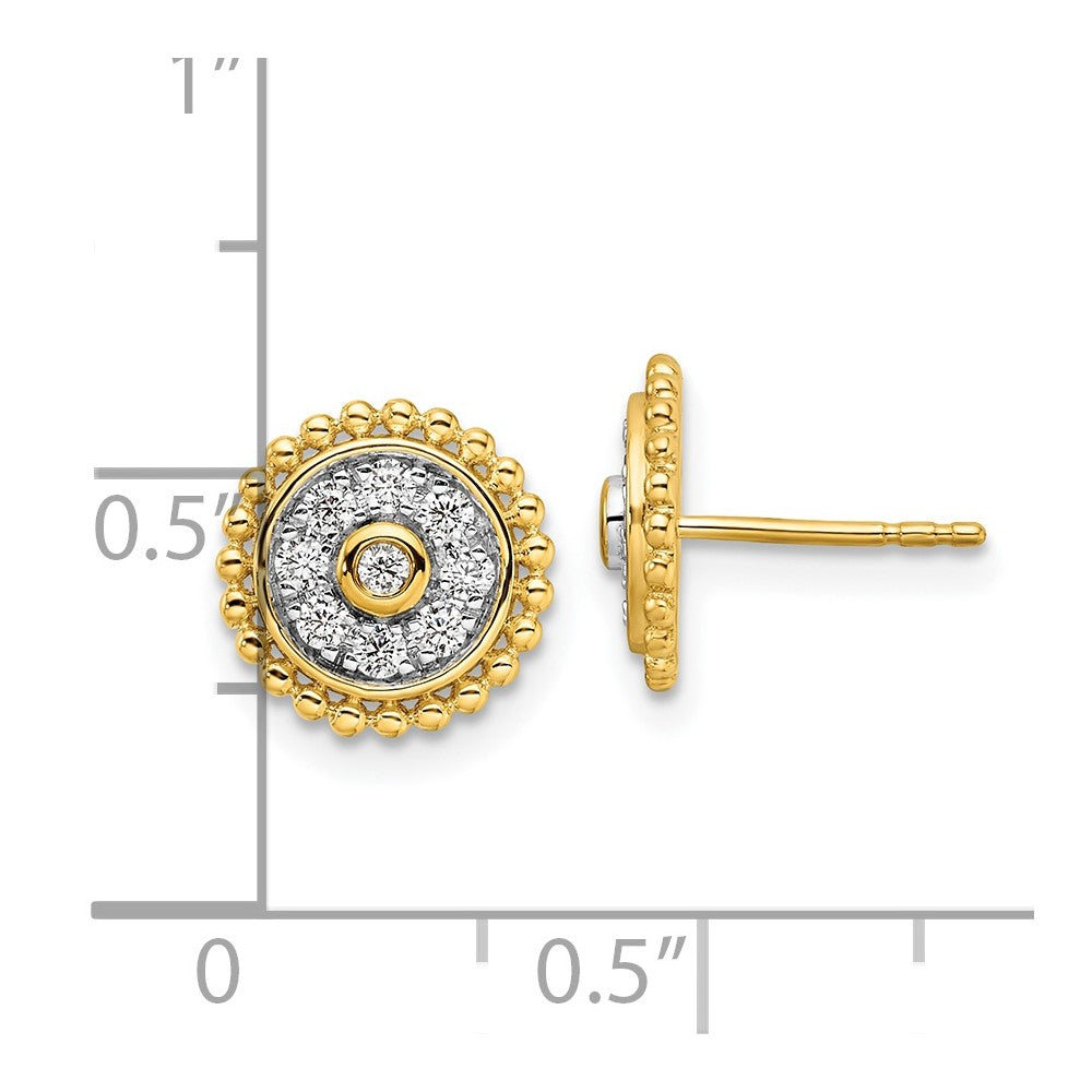 14K Lab Grown Diamond VS/SI FGH Circle Post Earrings