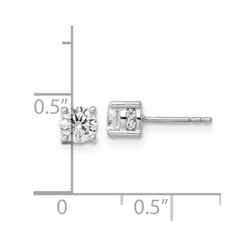 14k White Gold Lab Grown VS/SI FGH Dia Fashion Earrings