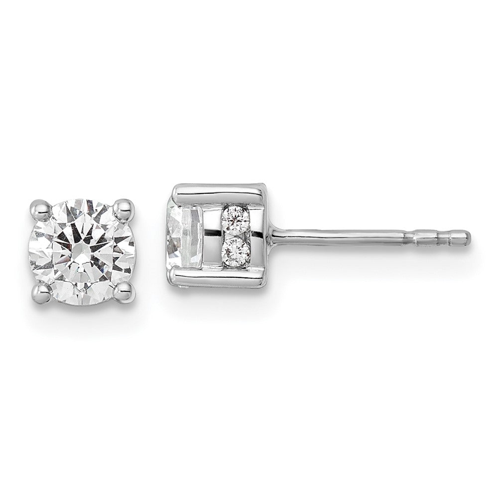 14k White Gold Lab Grown VS/SI FGH Dia Fashion Earrings