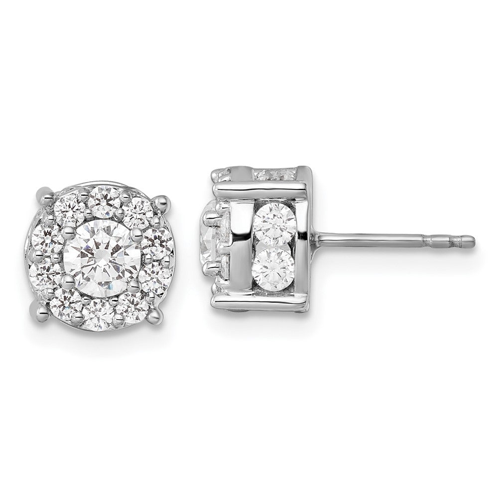 14k White Gold Lab Grown VS/SI FGH Dia Fashion Earrings