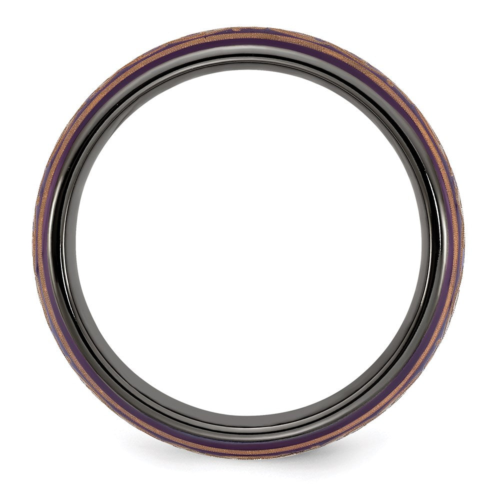 Edward Mirell Black Ti Domed Anodized Copper Color 6mm Band