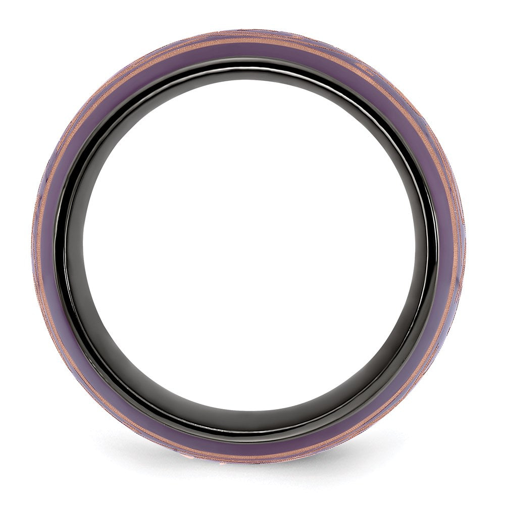 Edward Mirell Black Ti Domed Anodized Copper Color 16mm Band