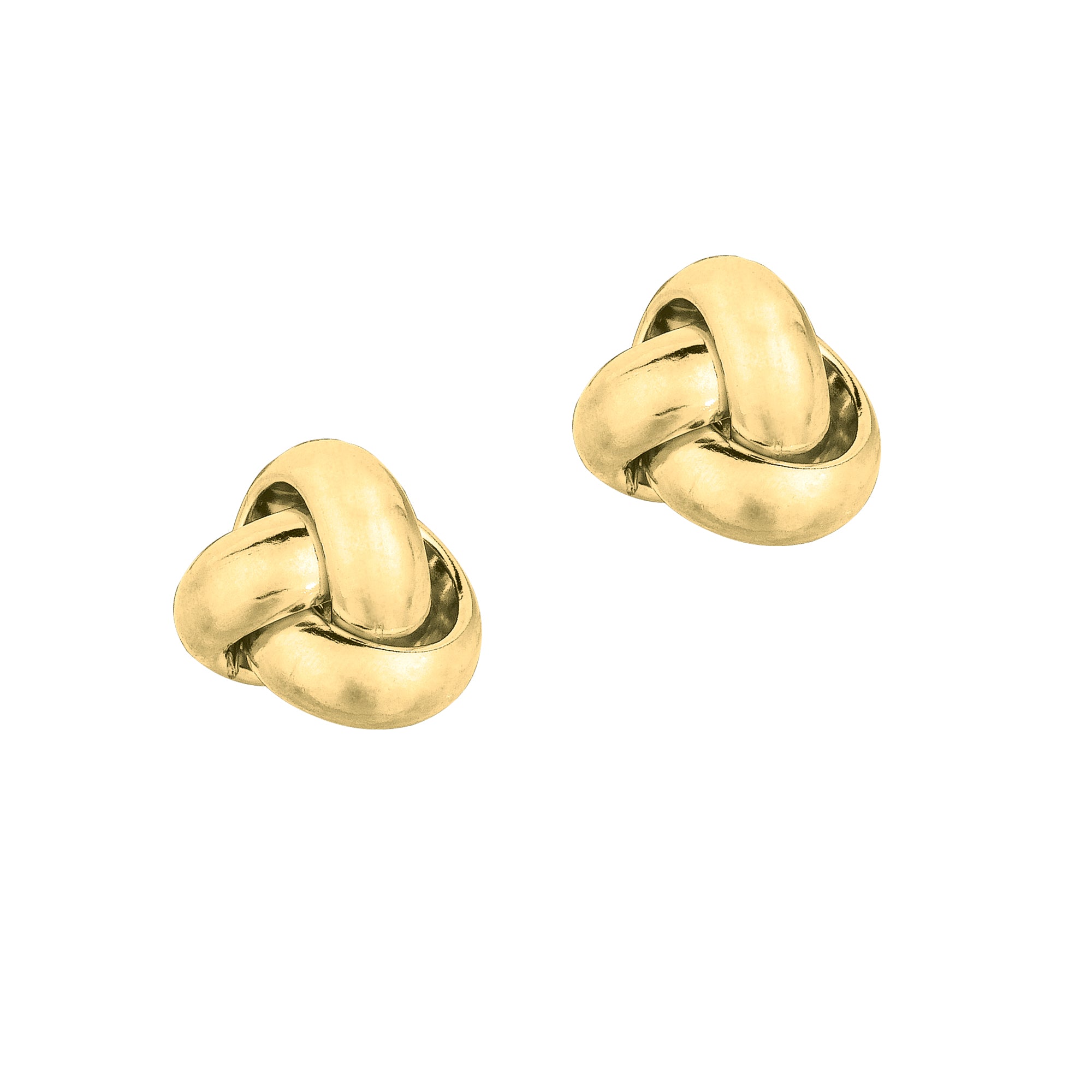 14K Yellow Gold Medium Polished Love Knot Stud Earring