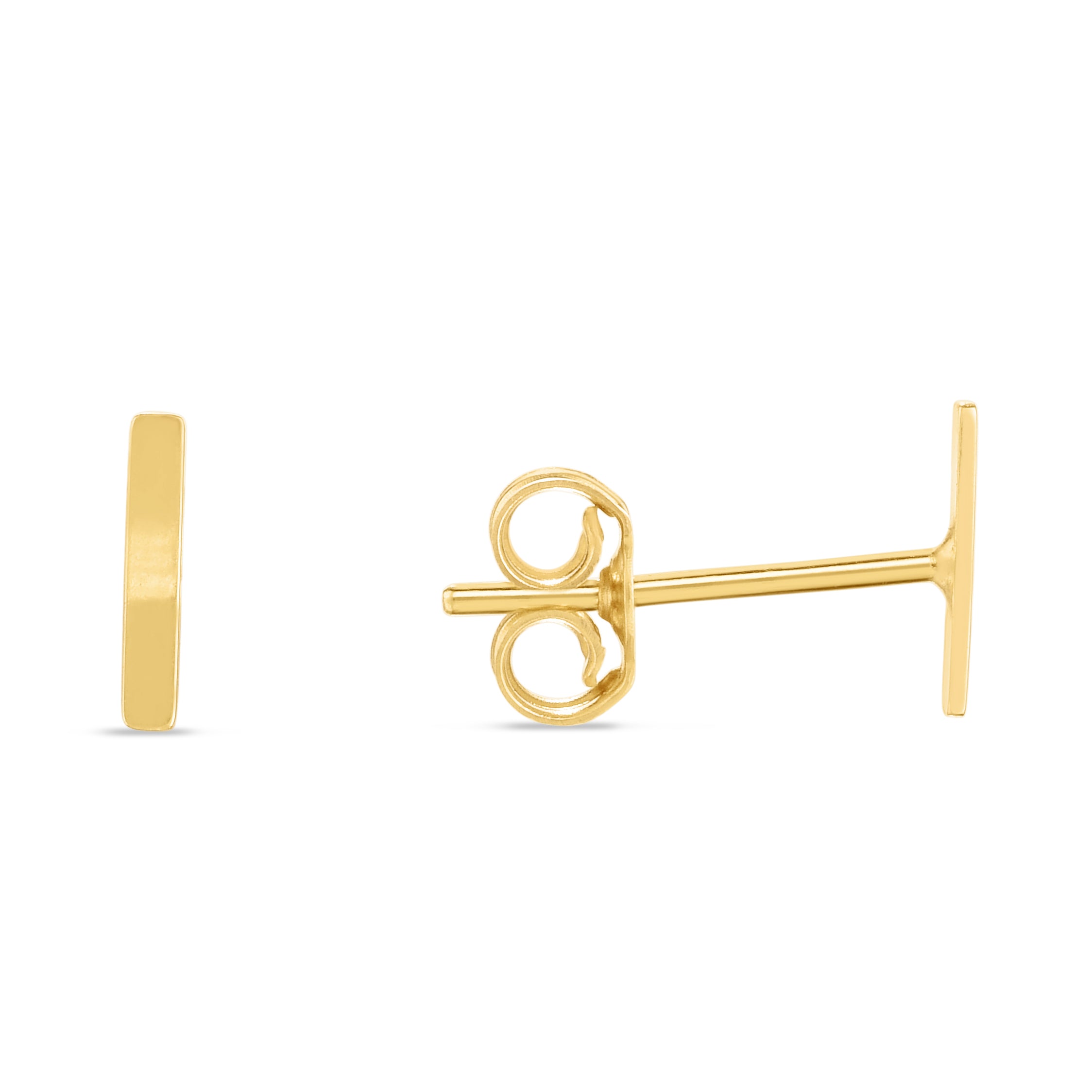 14K Yellow Gold Yours Truly Initial I Stud Earring