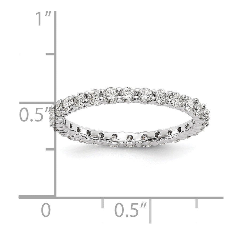 14K White Gold Lab Grown Diamond VS/SI FGH shared Prong Eternity Ban