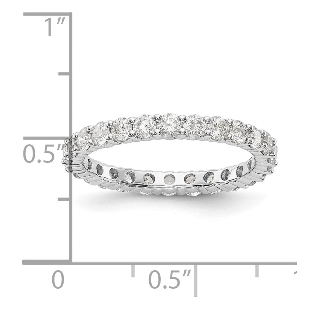 14K White Gold Lab Grown Diamond VS/SI FGH Shared Prong Eternity Ban