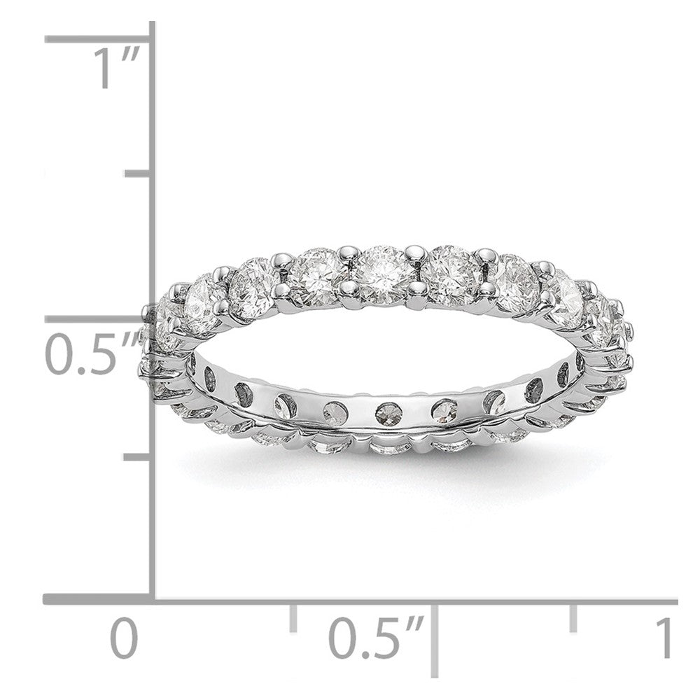 14K White Gold Lab Grown Diamond VS/SI FGH Shared Prong Eternity Ban