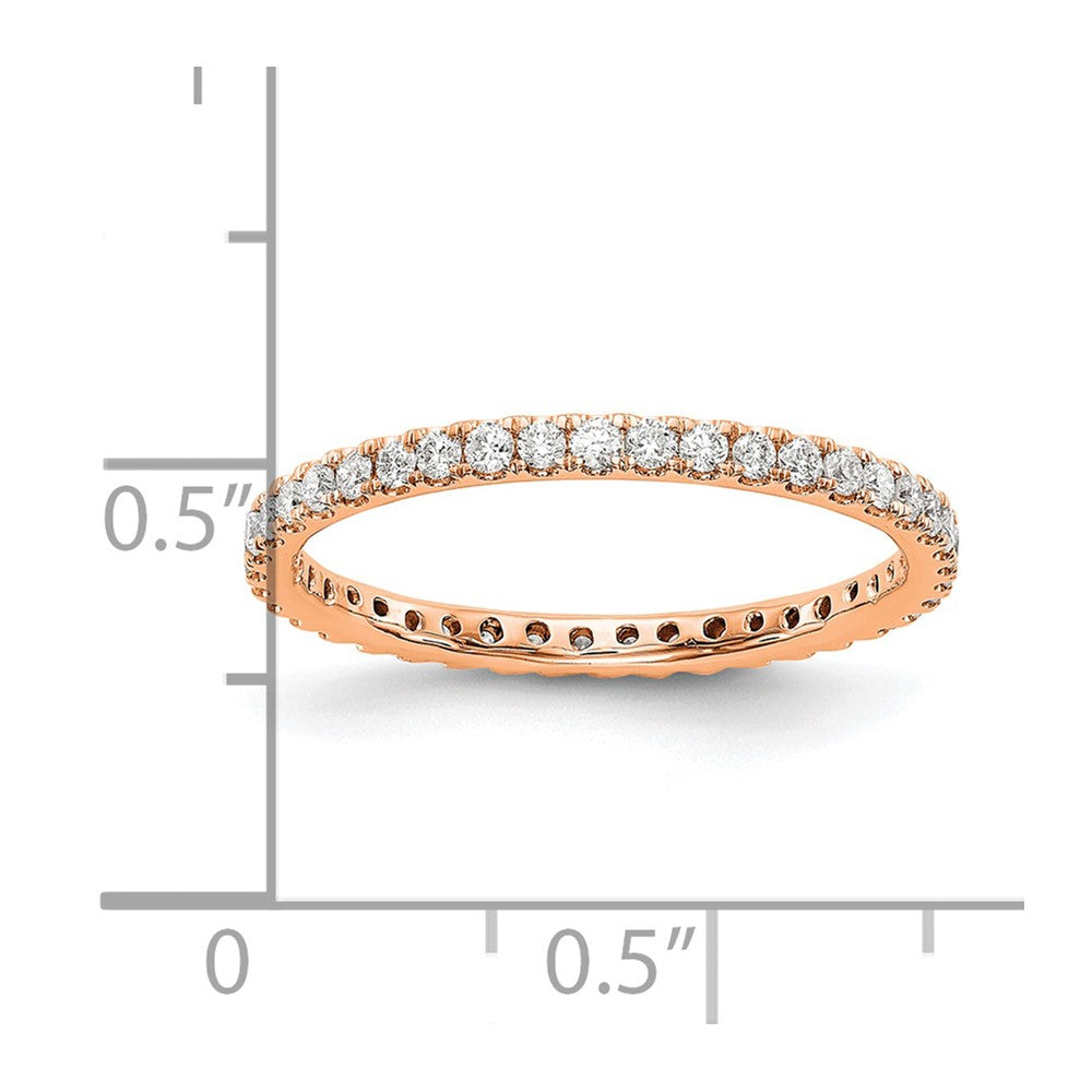 14K Rose Gold Lab Grown Diamond VS/SI FGH Eternity Band