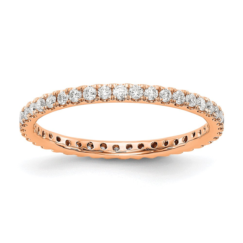 14K Rose Gold Lab Grown Diamond VS/SI FGH Eternity Band