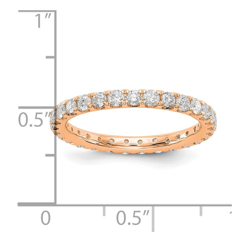 14K Rose Gold Lab Grown Diamond VS/SI FGH Eternity Band