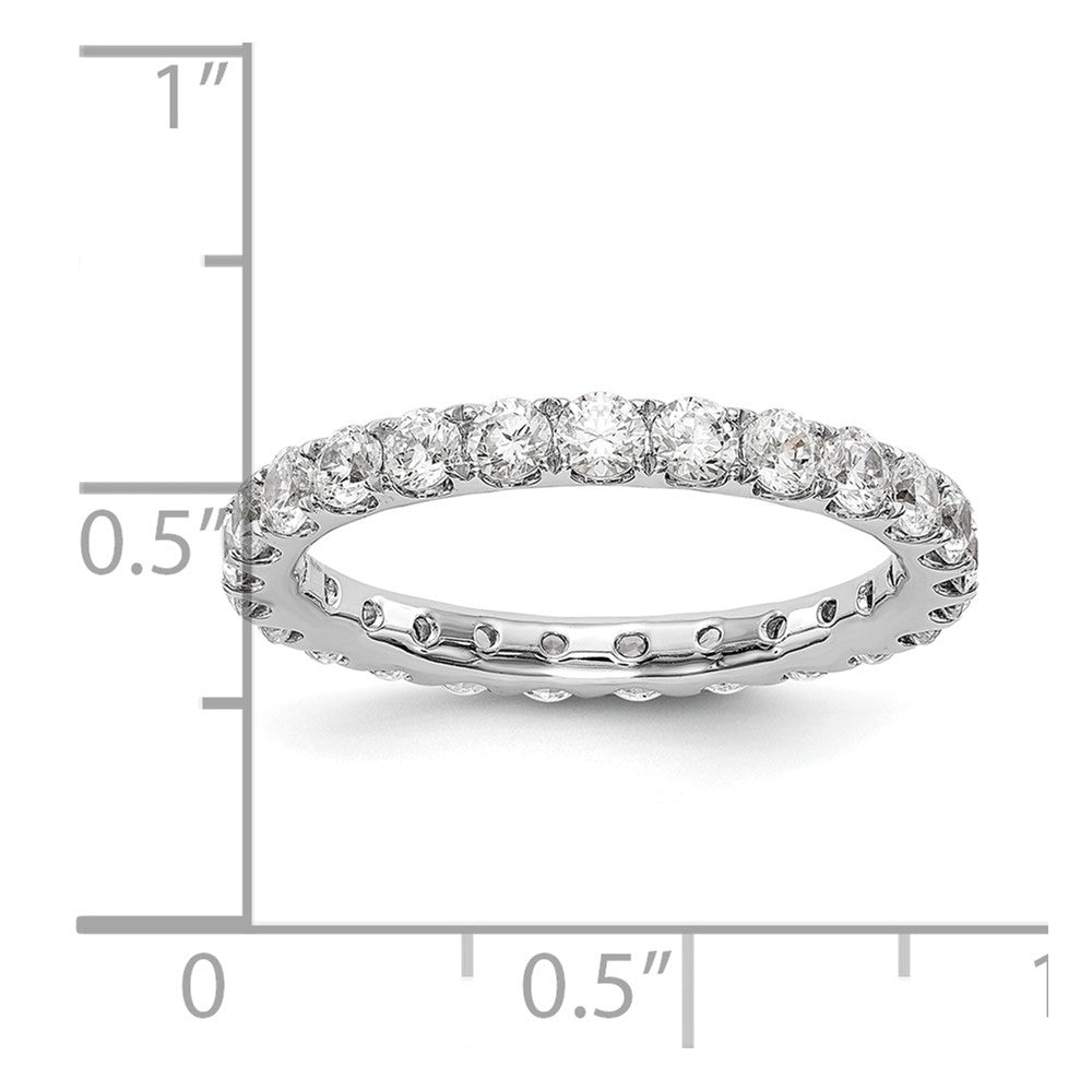 14K White Gold Lab Grown Diamond VS/SI FGH Eternity Band