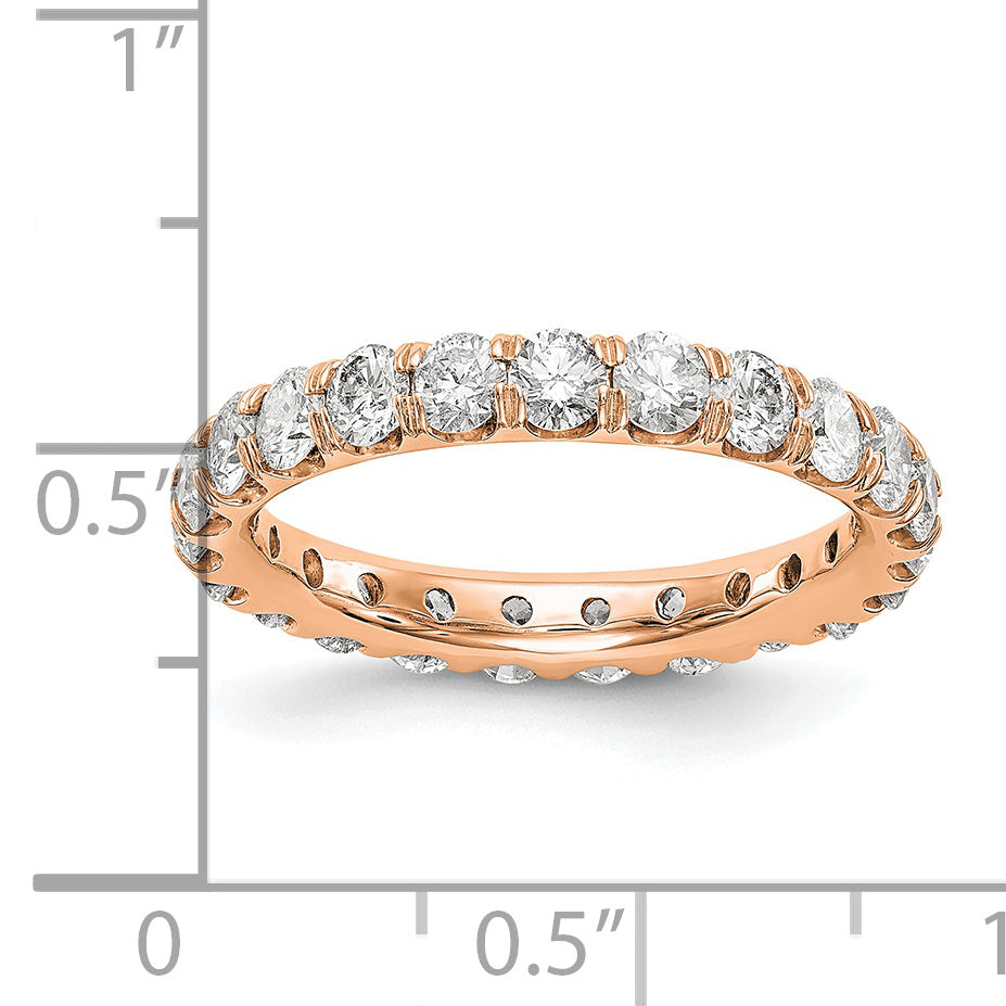 14K Rose Gold Lab Grown Diamond VS/SI FGH Eternity Band