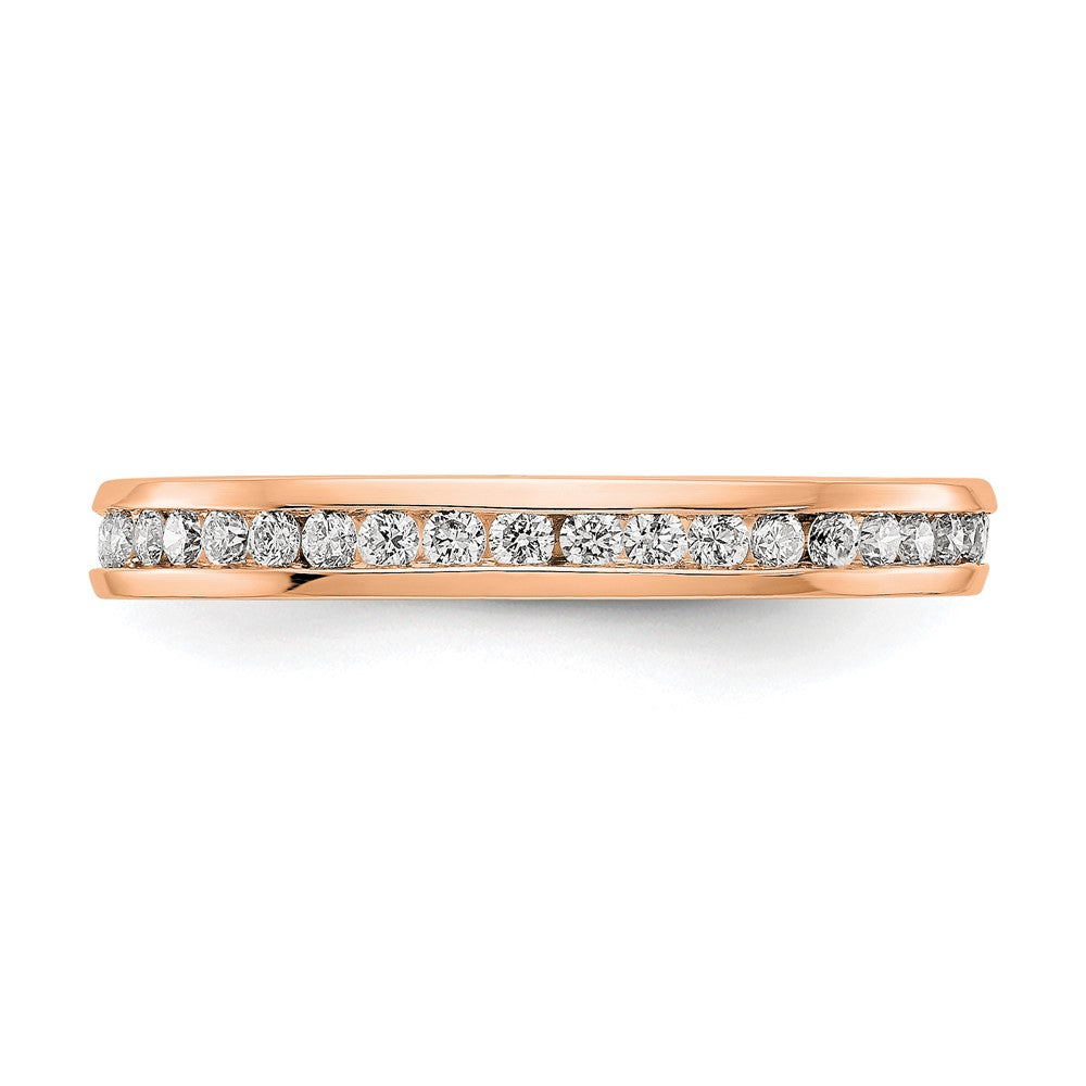 14K Rose Gold Lab Grown VS/SI FGH Dia 1/2ct Channel Set Eternity Band