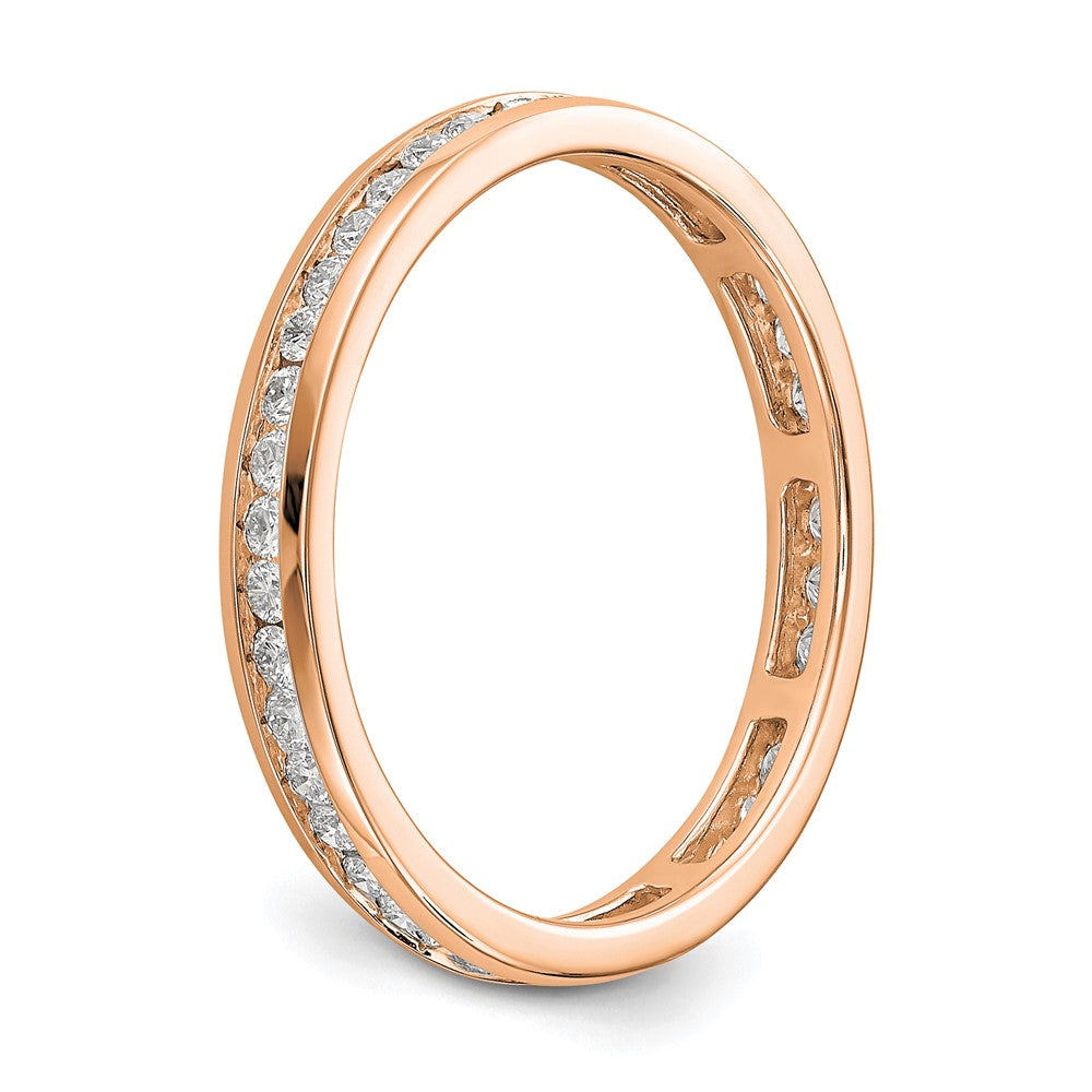 14K Rose Gold Lab Grown VS/SI FGH Dia 1/2ct Channel Set Eternity Band