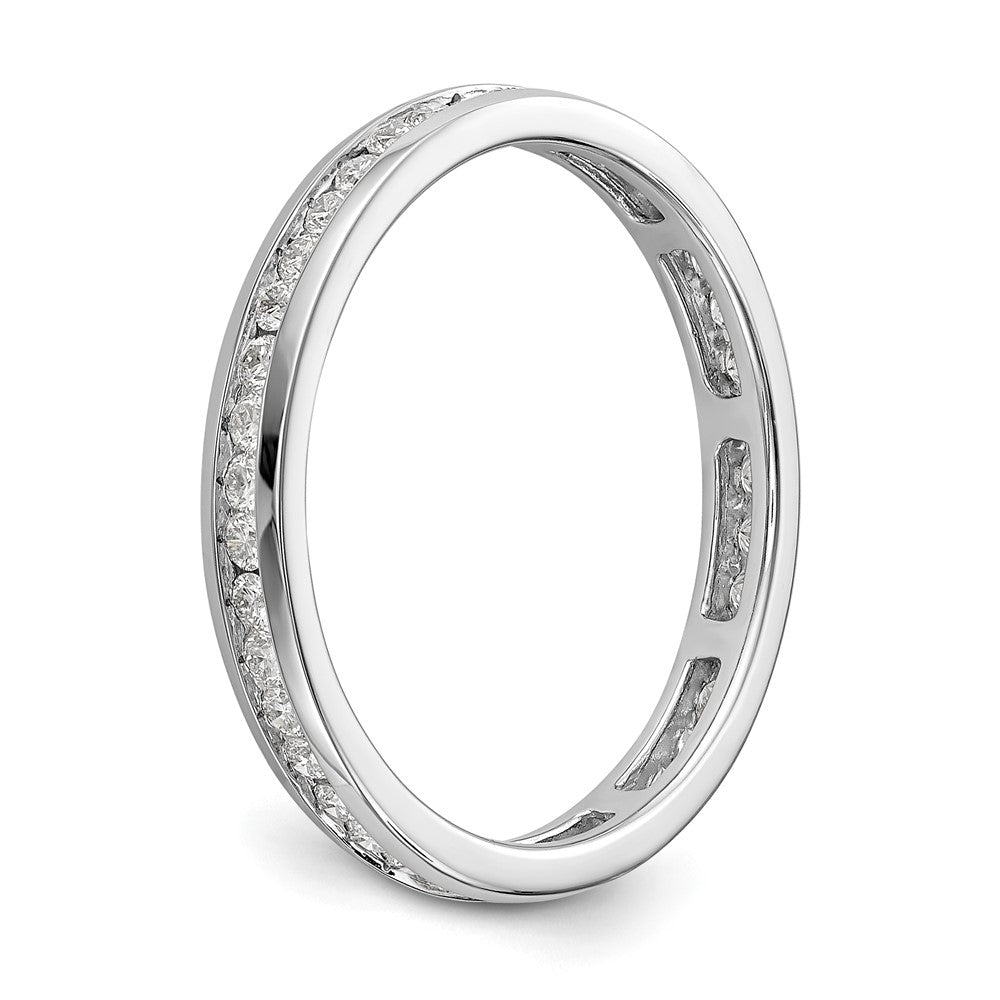 14K White Gold Lab Grown VS/SI FGH Dia 1/2ct Channel Set Eternity Band