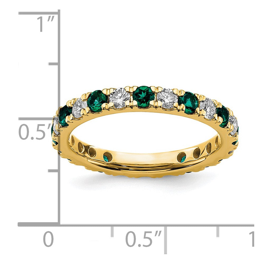 14K Lab Grown Diamond VS/SI FGH & Cr Alexandrite Eternity Band