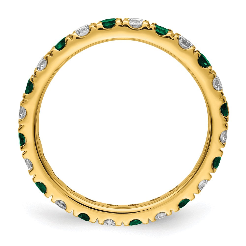 14K Lab Grown Diamond VS/SI FGH & Cr Emerald Eternity Band