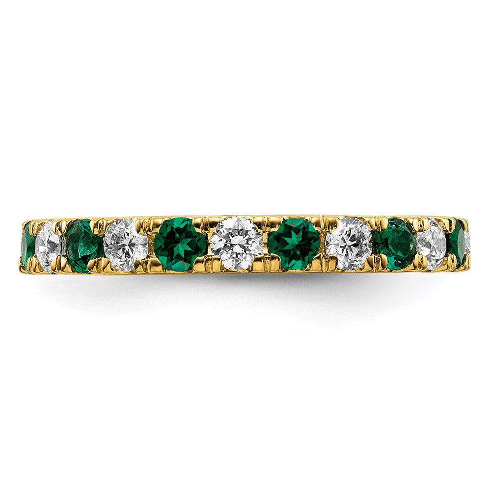 14K Lab Grown Diamond VS/SI FGH & Cr Emerald Eternity Band