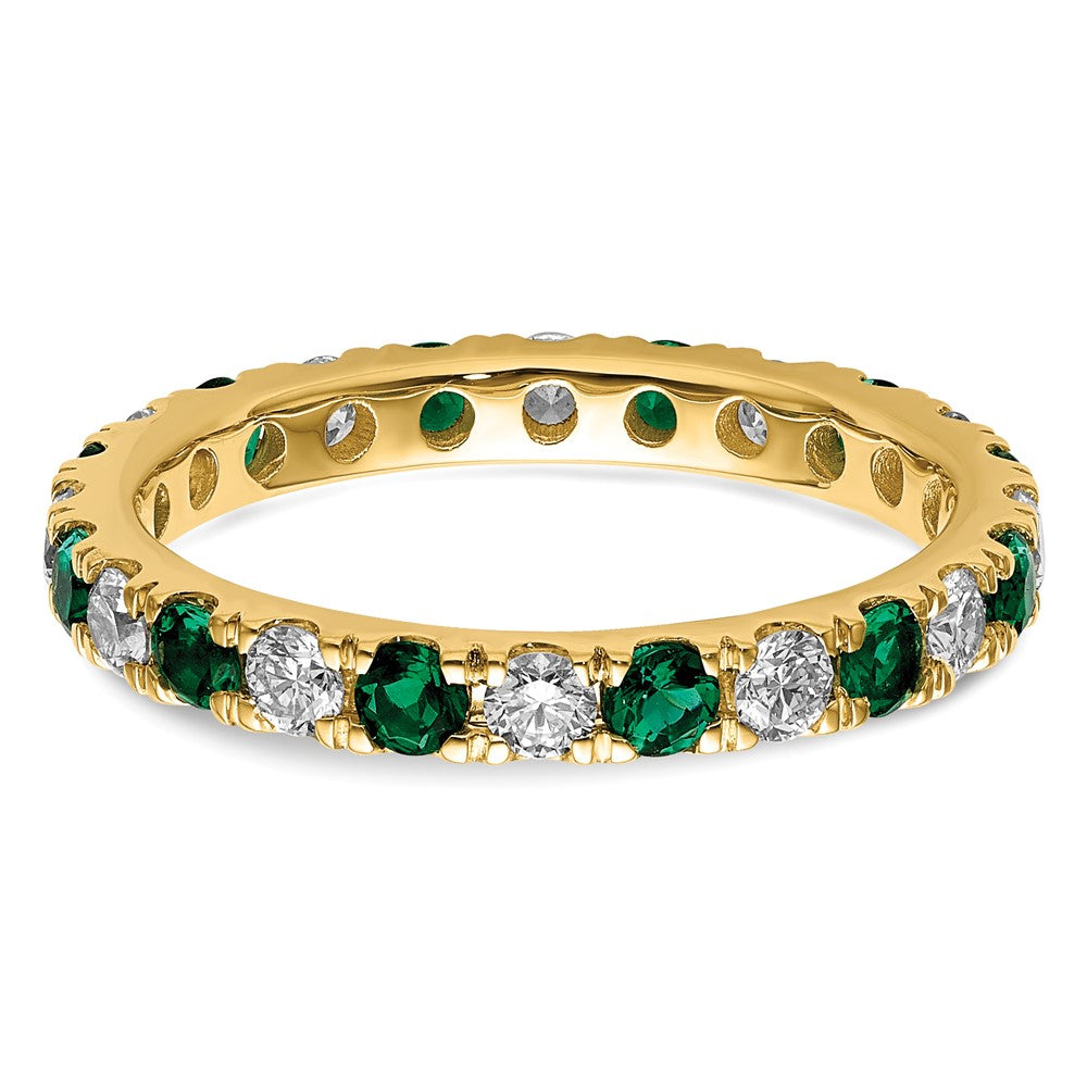 14K Lab Grown Diamond VS/SI FGH & Cr Emerald Eternity Band