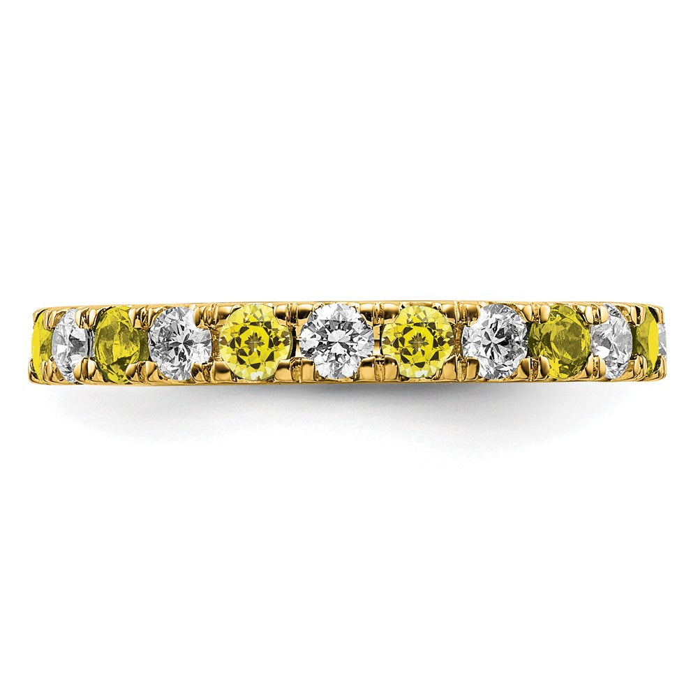 14K Lab Grown Diamond VS/SI FGH & Cr Yellow Sapp Eternity Band