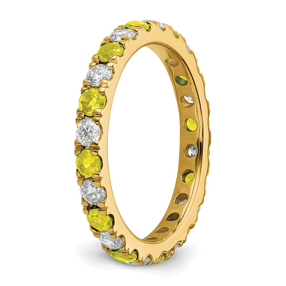 14K Lab Grown Diamond VS/SI FGH & Cr Yellow Sapp Eternity Band