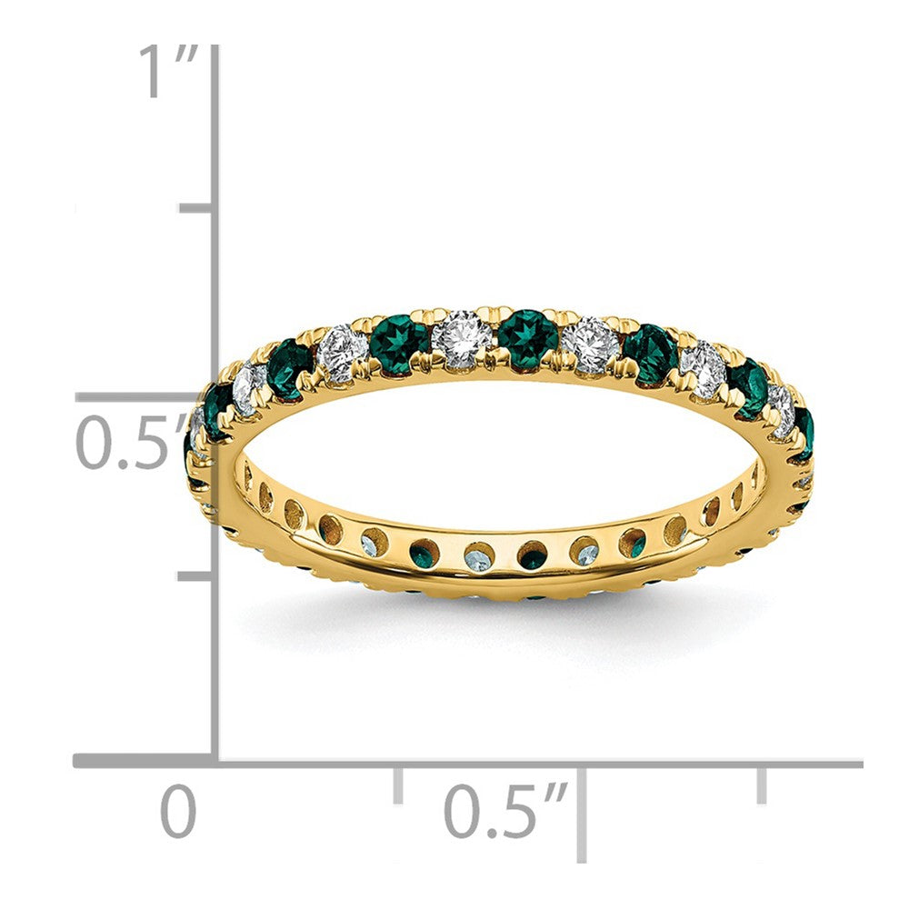 14K Lab Grown Diamond VS/SI FGH & Cr Alexandrite Eternity Band