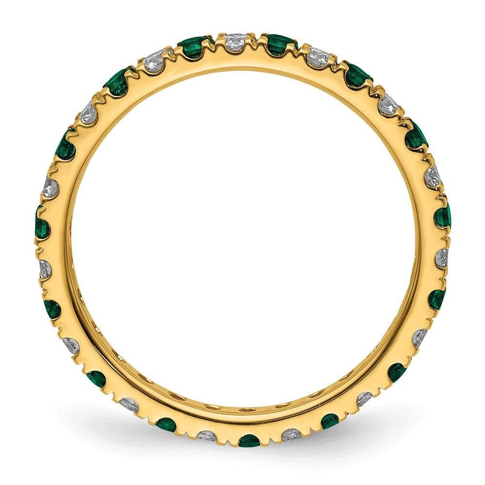 14K Lab Grown Diamond VS/SI FGH & Cr Emerald Eternity Band