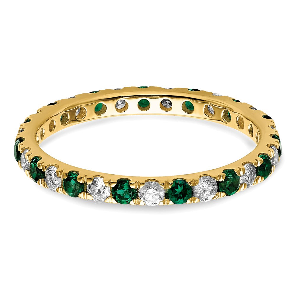 14K Lab Grown Diamond VS/SI FGH & Cr Emerald Eternity Band