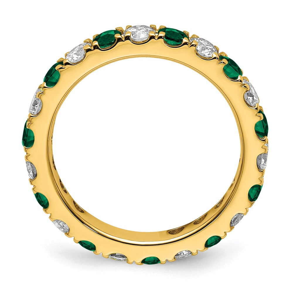 14K Lab Grown Diamond VS/SI FGH & Cr Emerald Eternity Band