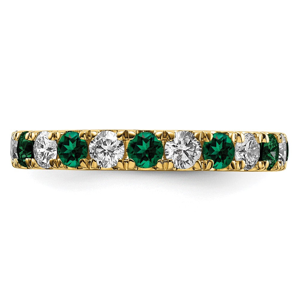 14K Lab Grown Diamond VS/SI FGH & Cr Emerald Eternity Band