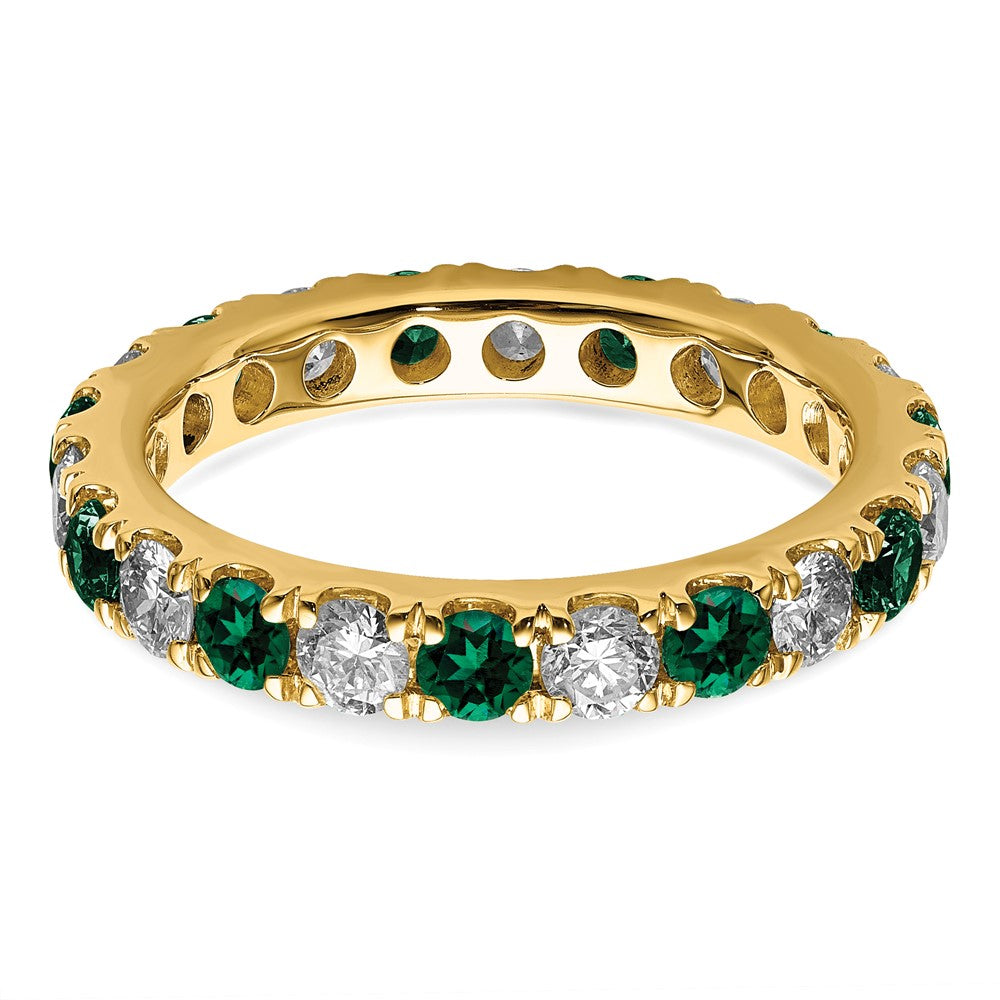 14K Lab Grown Diamond VS/SI FGH & Cr Emerald Eternity Band