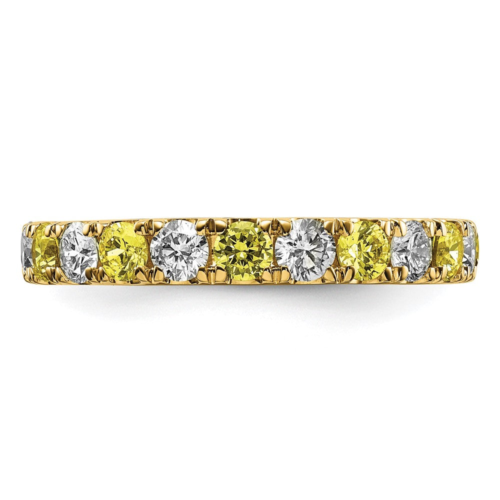 14K Lab Grown Diamond VS/SI FGH & Cr Yellow Sapp Eternity Band