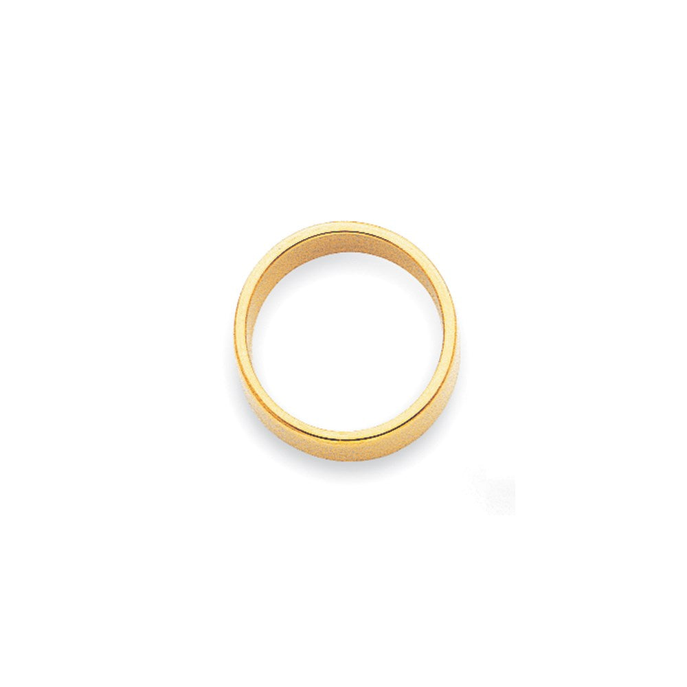 14k Yellow Gold 2mm Lightweight Flat Wedding Band Size 5