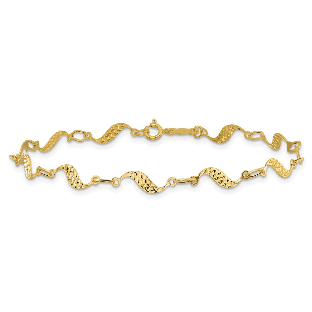 14k Diamond-cut Bracelet