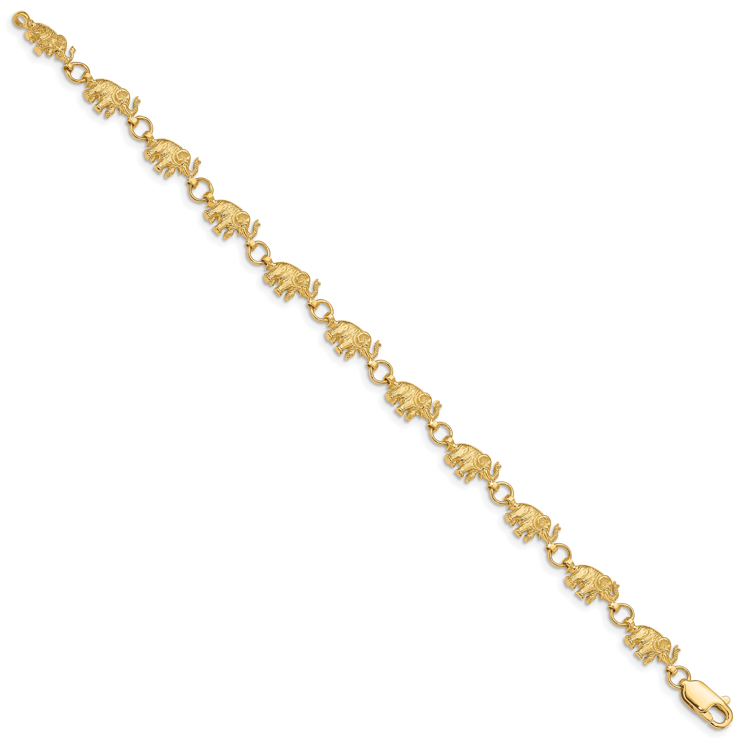 14k Elephant Bracelet